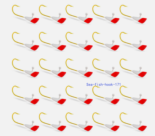 50pcs Shad Dart Jig Heads Fishing Hooks Crappie Panfish Bass Lures 1/32 1/16 oz - Afbeelding 26 van 30