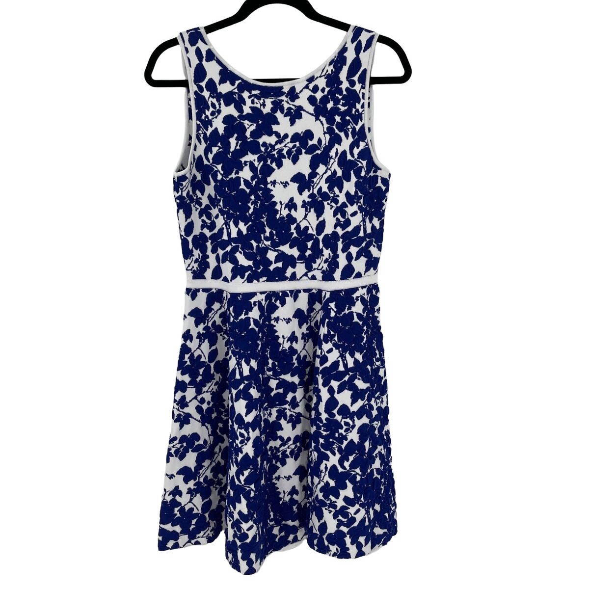 Milly Blue Midnight Floral Flare Dress Sleeveless Stretchy Milly Blue Midnight Floral Flare Dress Sleeveless Stretchy