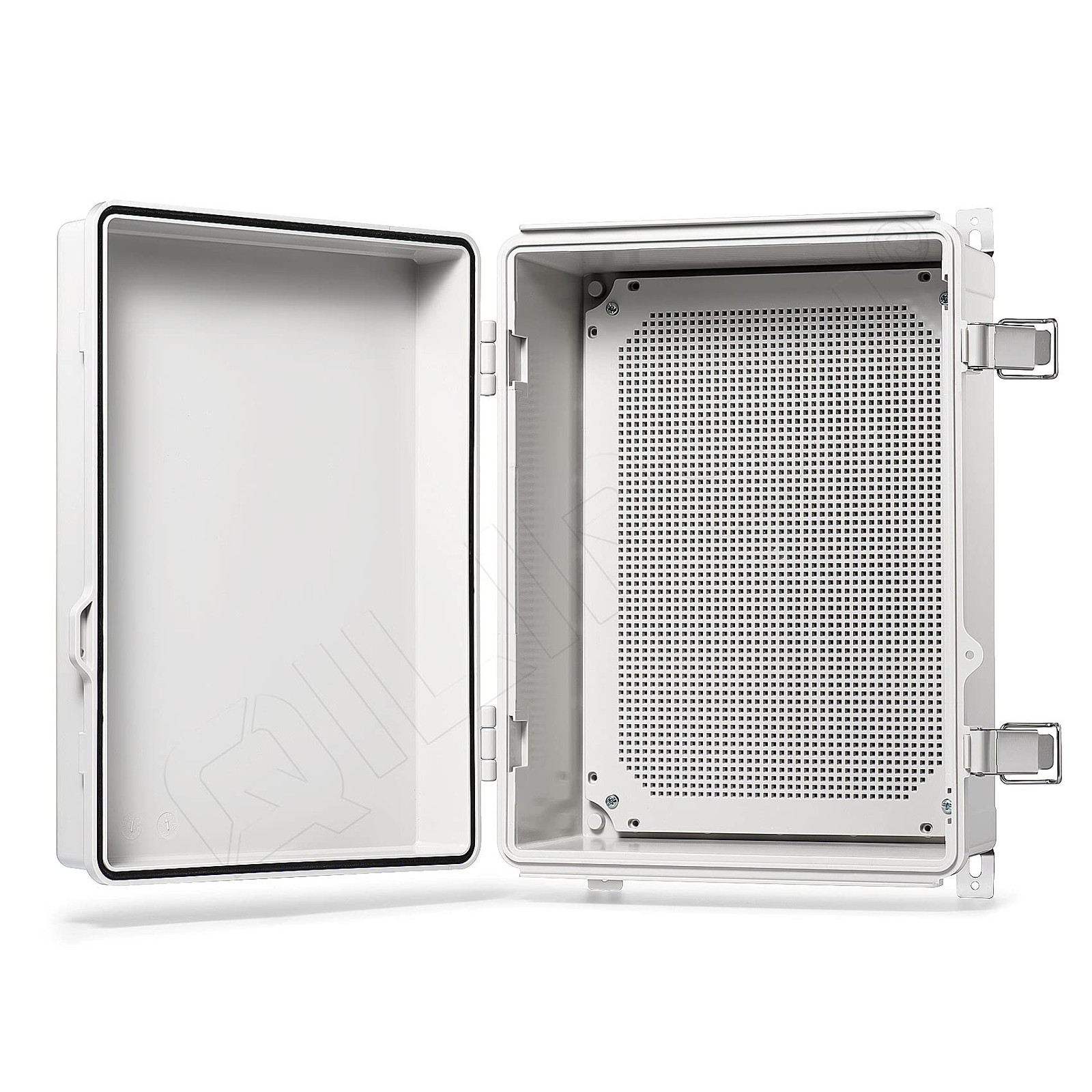 Hinged Cover Stainless Steel Latch 410x310x180mm Junction Box with Mounting P...