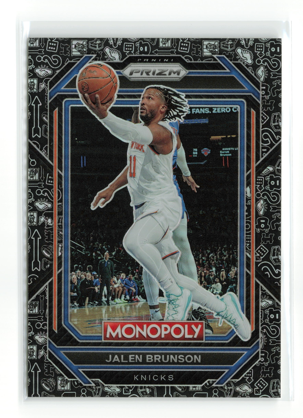 JALEN BRUNSON #60 2022-23 PANINI PRIZM KNICKS MONOPOLY BLACK ICONS