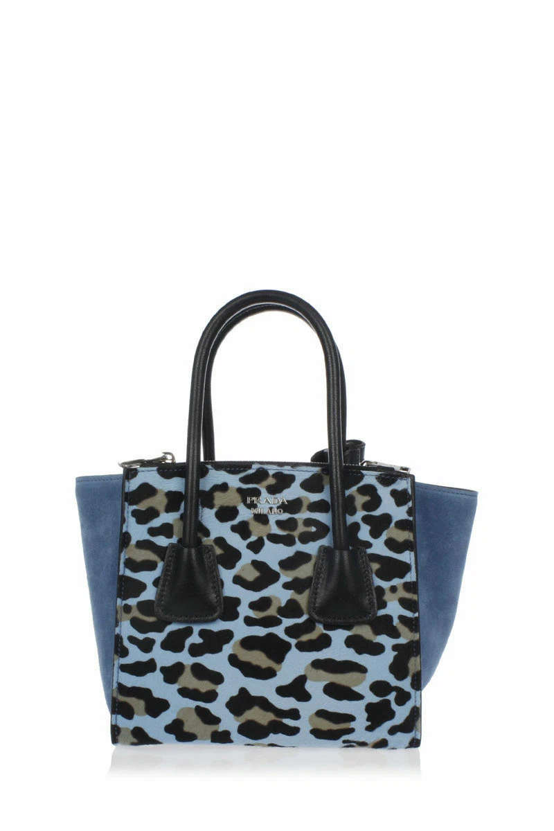 Prada 2000s Suede Blue Tote Bag · INTO