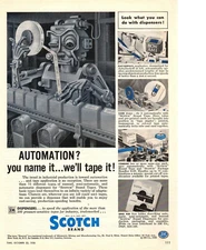 1956 Print Ad Scotch Brand 3M Industrial Production  Boris Artzybasheff
