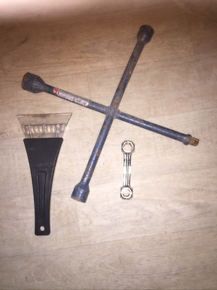 Wheel Brace, Box Spanner And Ice Scrapper eBay
