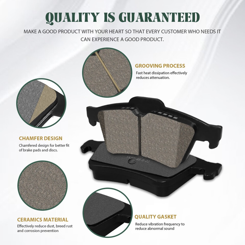 Front & Rear Disc Ceramic Brake Pads for 1999 2000 2001 2002 Jeep Grand