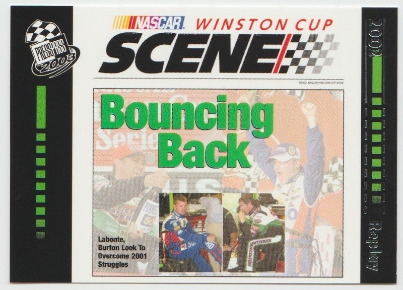 2003 Press Pass NASCAR #70 Bouncing Back WCS