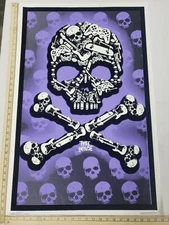 Original 2008 ODM Tree House Skull Blacklight Poster Skulls #9647 23"X35" Funky
