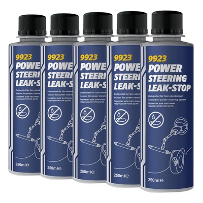 MANNOL Power Steering Leak-Stop Servolenkungs-Leck-Stop, 5x250 ml