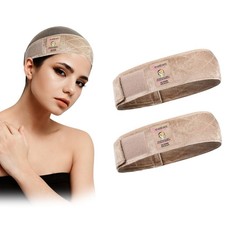 Dreamlover Wig Grip Bands, Headband for Keeping Wigs in Place, Tan, 2 Pieces