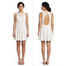 Love Culture ID1903 Lace Open Back Sleeveless A-Line Dress Women Size M