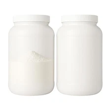 2x 1 Gallon Protein Powder Storage Containers Airtight Plastic Jars Made in USA
