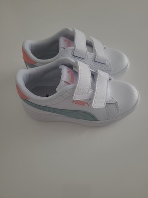 Puma Kinderschuhe Sneaker Gr.28 Weiß  Pink Neu ohne Etikett Mit Klettverschluss