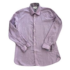 Ted Baker Endurance Floral Collar and Cuffs Button Down Shirt Sz 16.5 34/35