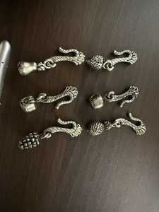 Vintage Pewter Fruit Wine Glass Charms