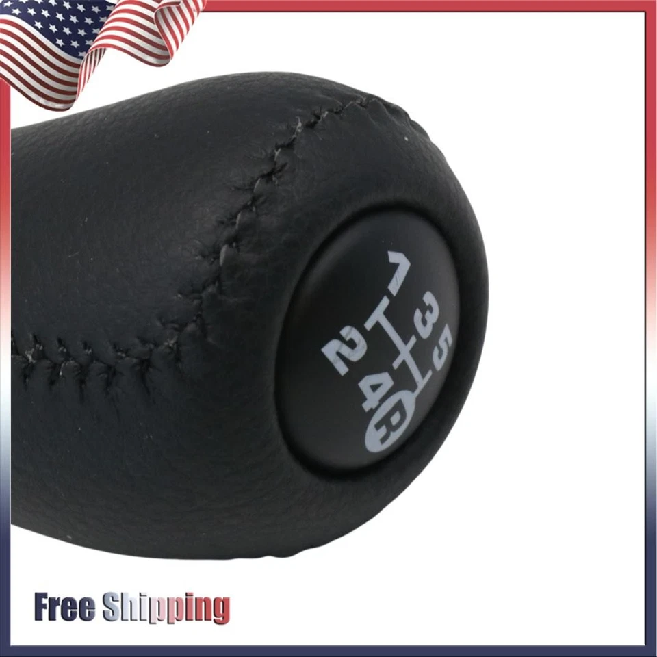 Pomo de cambio manual de cuero de 5 velocidades para Toyota Land Cruiser Prado 4Runner Hilux Foto 2 de 4