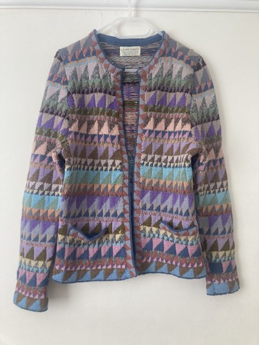 Super Triangles Kaffe Fassett for Rowan Yarns Handknitted Cardigan S/M chest 36”