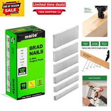 18 Gauge Brad Nails for Pneumatic Nailers - Assorted Sizes 15-50mm, 2500 Count