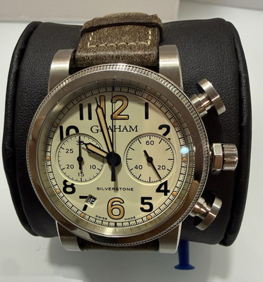 Graham Silverstone Automatic Chronograph 44mm Swiss 59J No.044 Display Back