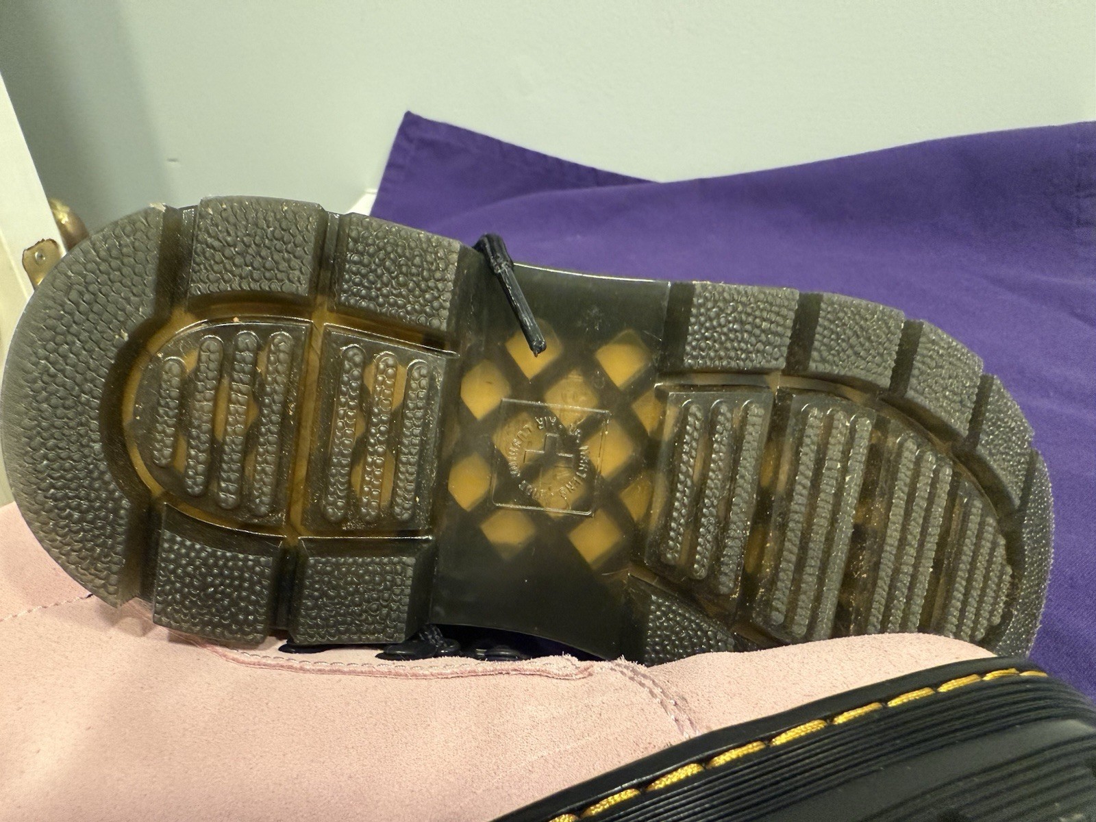 Doc Martens Air Waiz 1460 Pink Nubuck Leather Lace Up Combat Boots Women Sz 8 thumbnail 8