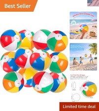 Lightweight 12" Inflatable Beach Balls   12-Pack for Backyard  Pool Parties