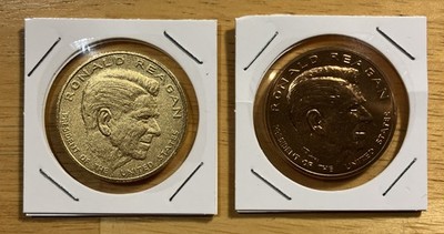 Two Ronald Reagan Presidential Inauguration Commemorative Medallions