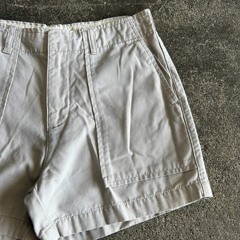 Vintage Y2K Calvin Klein Mom Shorts Womens 6 Ivory Cream High Waist Summer 4" - Image 3 of 4