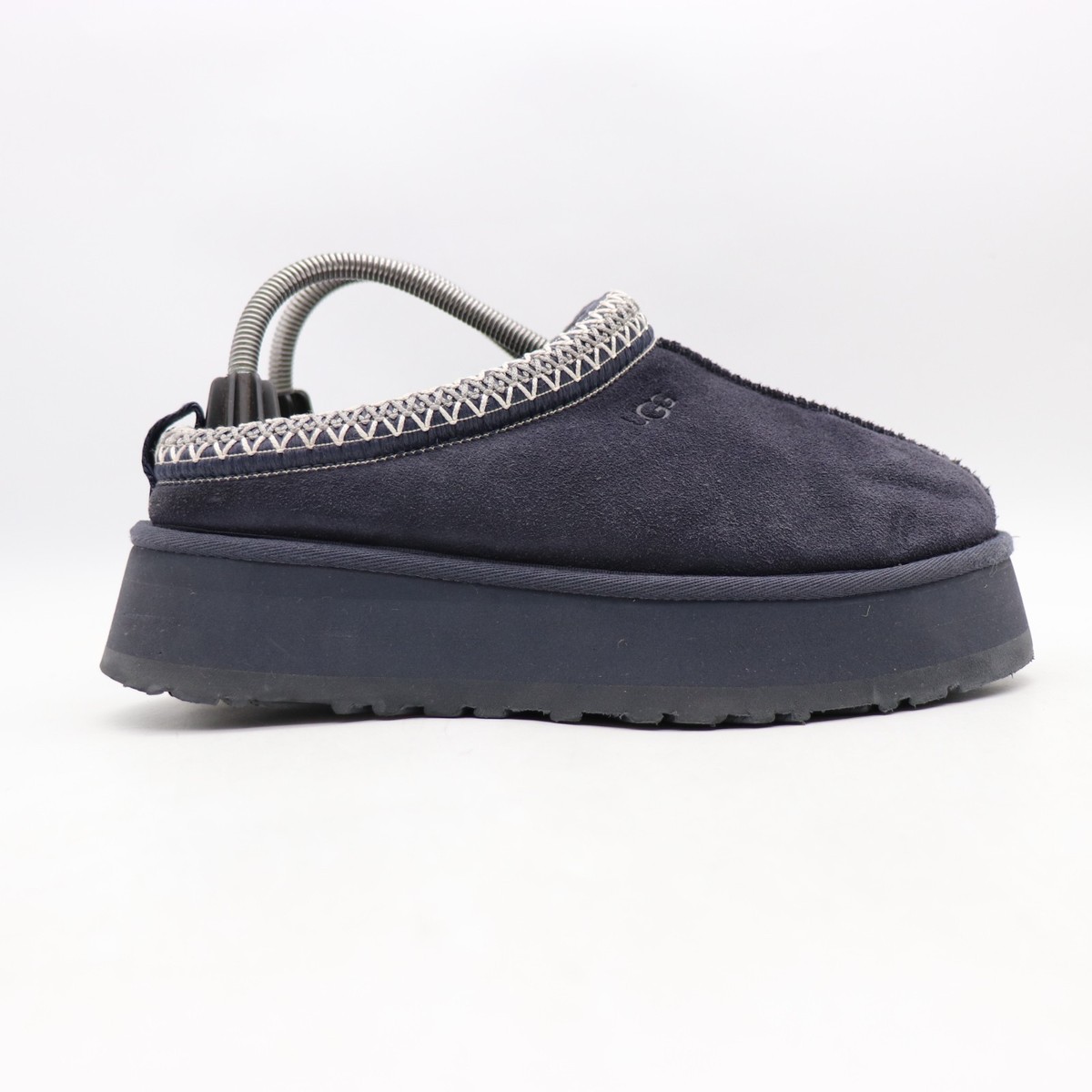 UGG Tazz Navy Suede Platform Women's US Size 8 Shoes Slippers