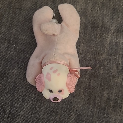 Vintage Puppy Surprise With 3 Puppies No Collar Pink & White - Picture 10 of 15