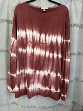 Knox Rose Woman s Tye Dye Crew Neck Sweatshirt - SIZE XXL