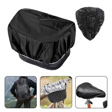 Funda Bicicleta Sillín y Cesta Negro Oxford Tela Protección Herramienta Impermeable