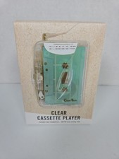 Clear-tech Cassette Player FM Radio W/Headphones Portable Clear Case Retro Deck