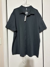 20% off! NWT UNIQLO Men’s Shirt – Solid Dark Gray, Button-Up, Short Sleeve – XXL