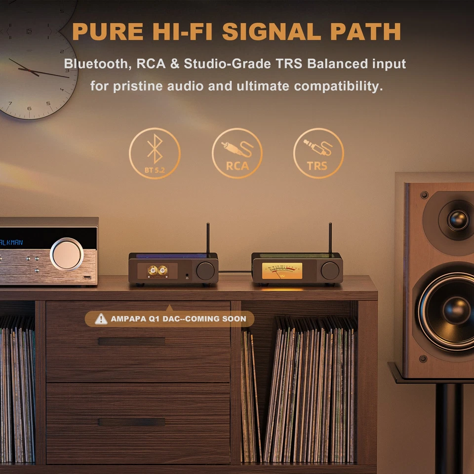 Bluetooth Digitalverstärker Class D HiFi 2 Kanal Amp mit HPF 48V5A GaN-Netzteil - Bild 4 von 4