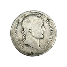 Napoléon Ier 1 Franc 1808 Q Perpignan Argent 4.52 Gr