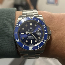 Rolex Submariner Date 40mm Automatic Blue Dia...