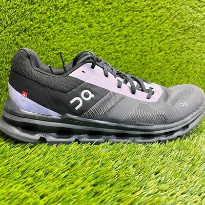 On Cloudrunner Mens Size 11.5 Black Purple Athletic Running Shoes Sneakers