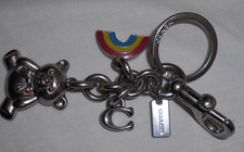 Coach Rainbow Bear Cluster Bag Charm Silver CM836 used NICE