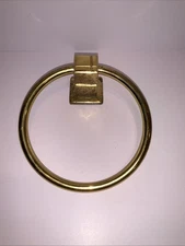 Vintage  Heavy  Brass Towel Ring Holders!