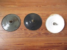 VINTAGE 3 SUSPENSIONS ATELIER EMAILLEE  ANCIENNE  TÔLE ÉMAILLÉE appliques lampes