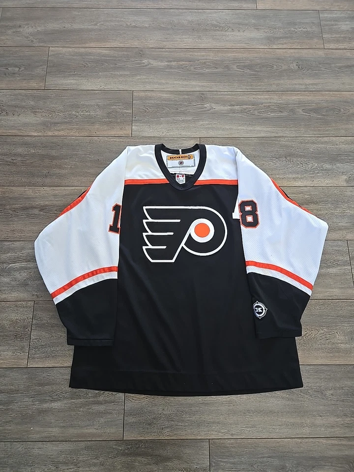 CAMISETA VINTAGE AUTÉNTICA CCM FLYERS XL MIKE RICHARDS HOCKEY Foto 2 de 4