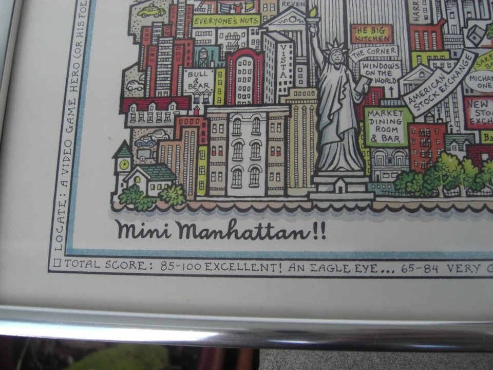 Vintage 1978 MANHATTAN!! Poster by Tony Graham Mounted Original 16 x 20 - Image 4 of 4