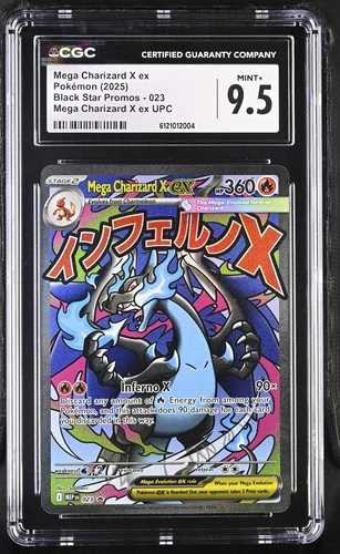 POKEMON (2025) MEGA CHARIZARD X EX 023  UPC PROMO CGC 9.5