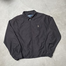 Polo Ralph Lauren Harrington Jacket Mens XL Black Full Zip