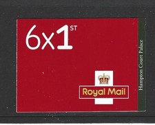 GB 2018 6 x 1st CLASS HAMPTON COURT STAMP BOOKLET PM62 - PB-Ls - CYLINDER W1