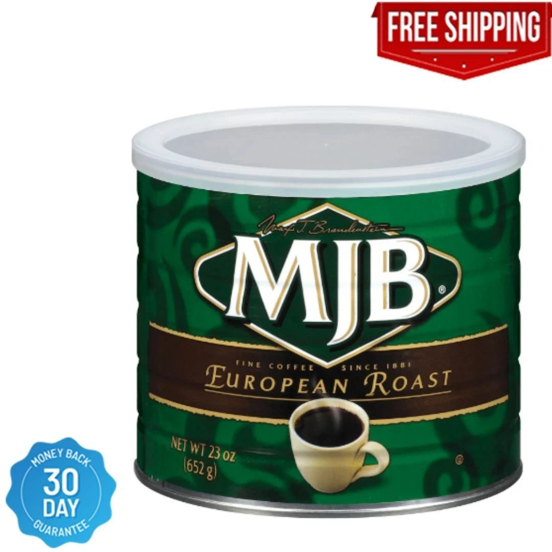 MJB European Ground Coffee Dark Roast 23 Ounce Can