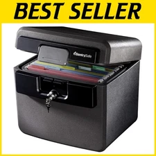 Black Fireproof Document Safe 14.3 x 15.5 inches