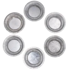 Tea Light Candle Holder Metal Lid Inserts by (6 Pack, Regular Mouth)