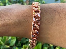 100 Pure Solid Copper Bracelet Arthritis Cuban Chain Curb Link Rider Bracelet