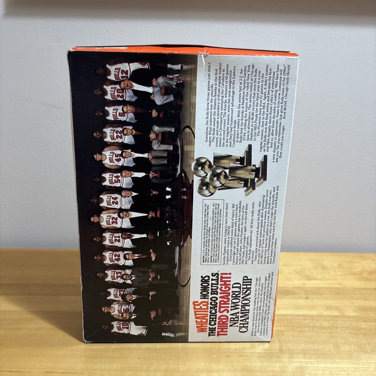 Vintage Unopened WHEATIES CHICAGO BULLS 3-Peat 91-92-93 NBA World