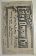 Antique Estey Organ Co Trade Card Victorian Chromolithograph Brattleboro VT