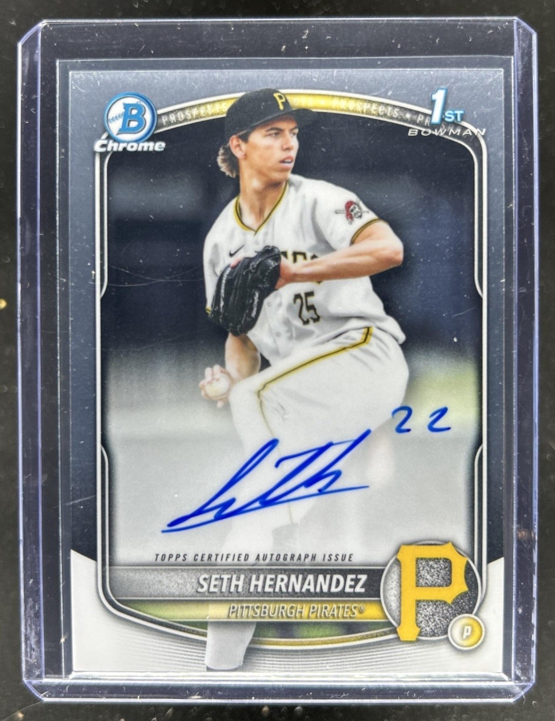 2025 Bowman Draft Seth Hernandez Chrome Auto 1st Prospect #CPA-SH Pirates